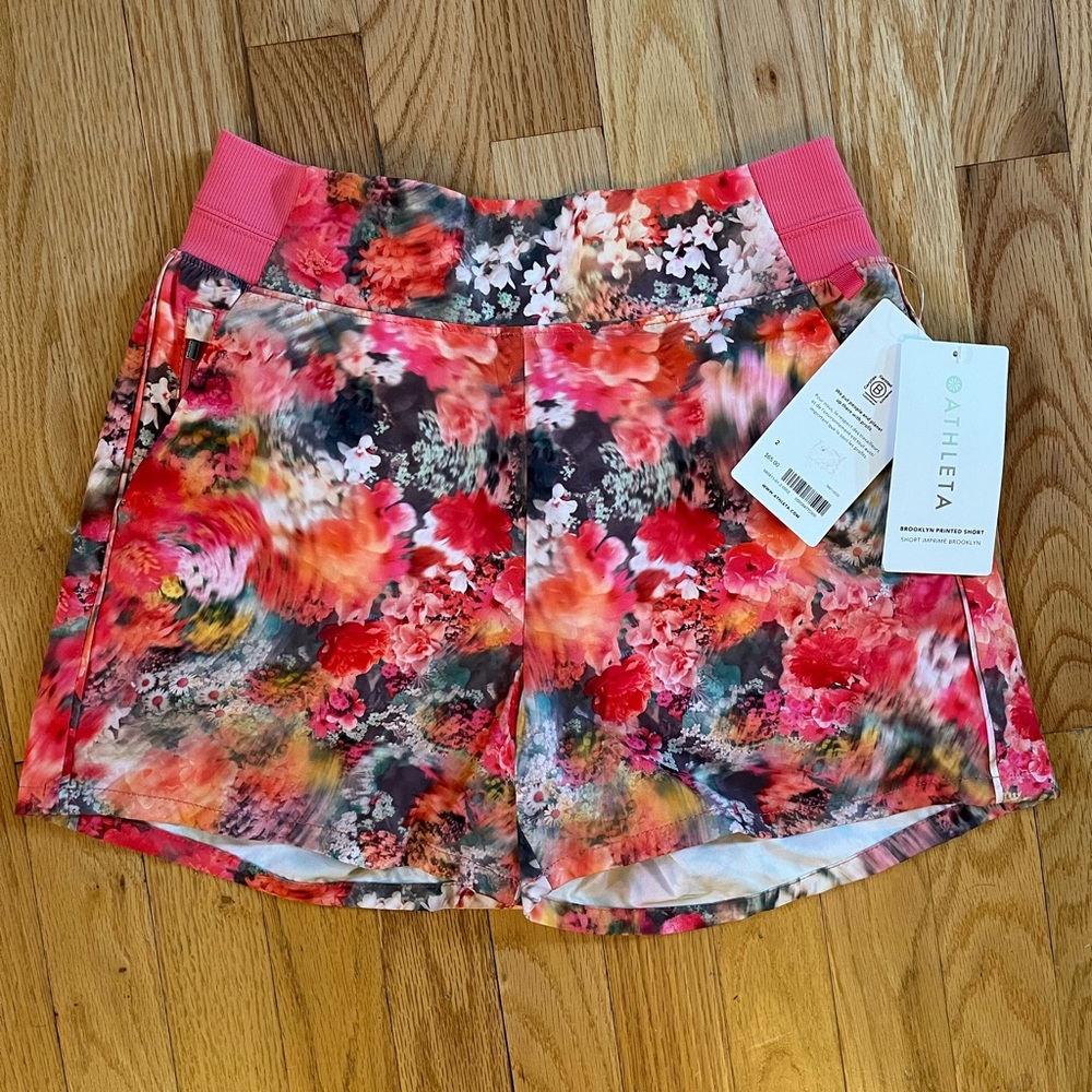 NWT Athleta Brooklyn Printed Short sz 2